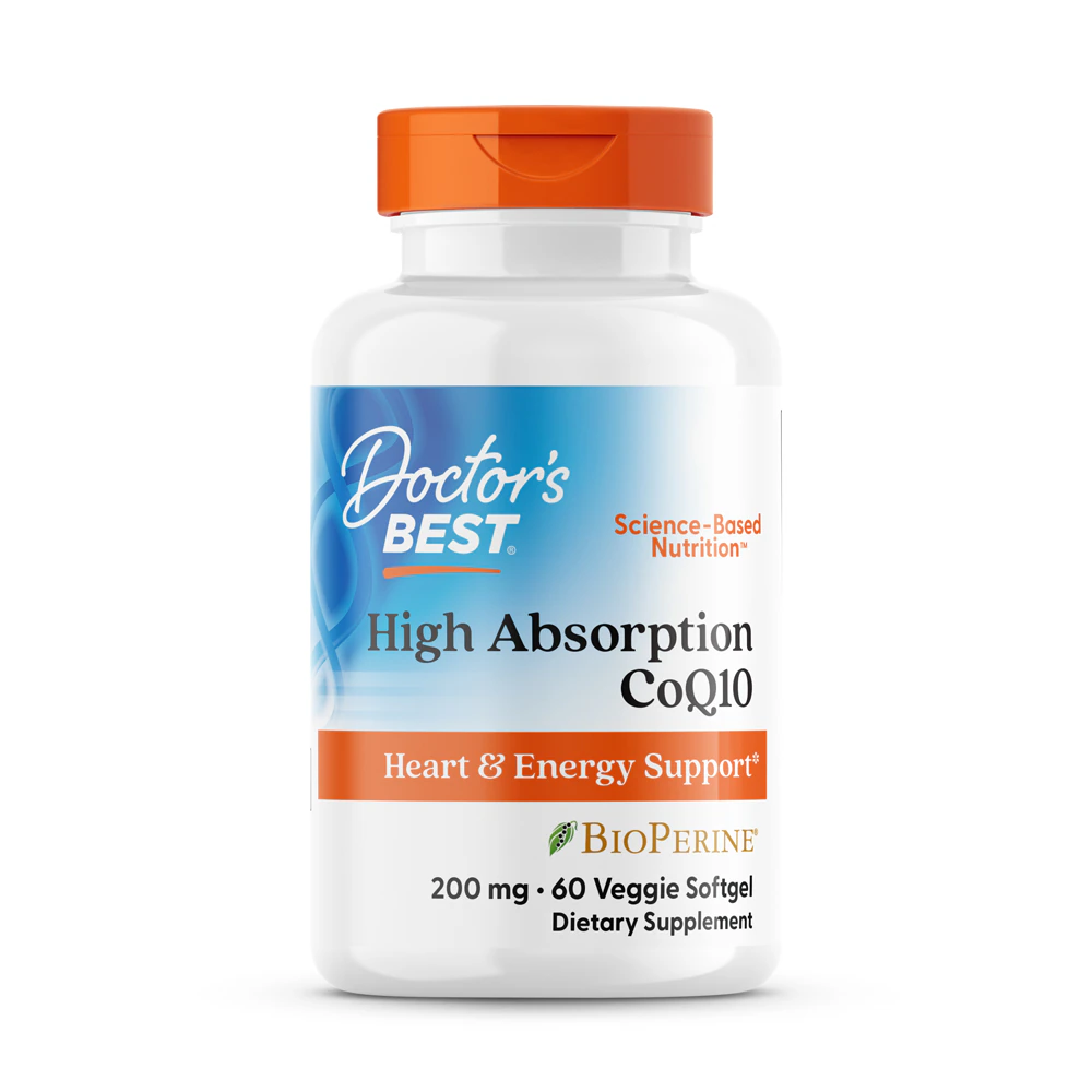 Doctor's Best High Absorption CoQ10 with BioPerine -- 200 mg - 60 Veggie Softgels