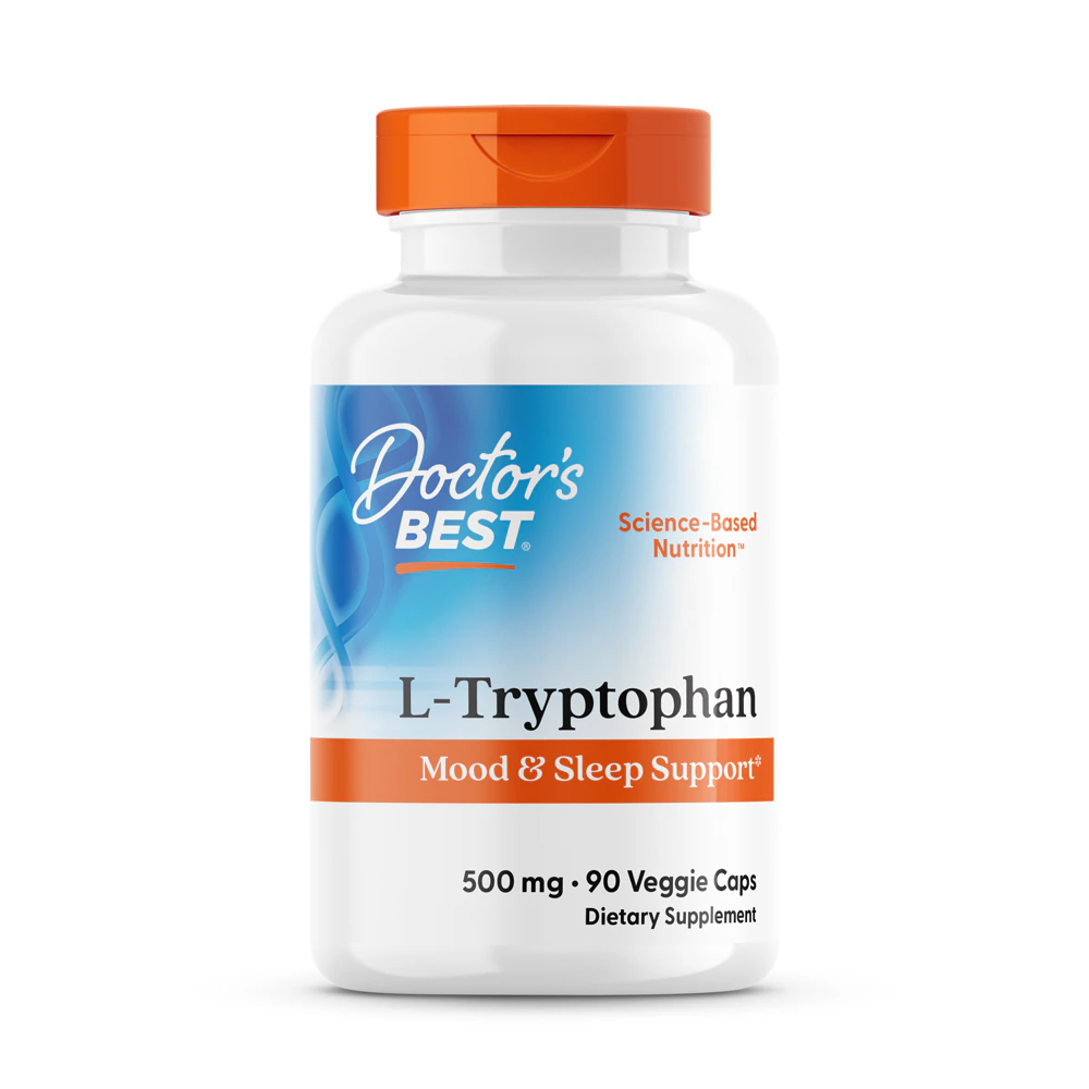 Doctor's Best L-Tryptophan -- 500 mg - 90 Veggie Caps