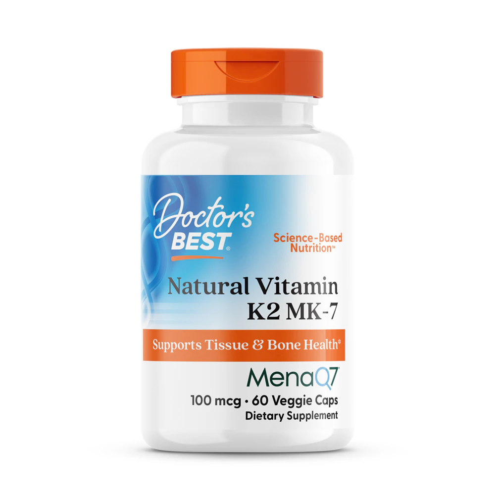 Doctor's Best Natural Vitamin K2 MK-7 - MenaQ7 -- 100 mcg - 60 Veggie Caps