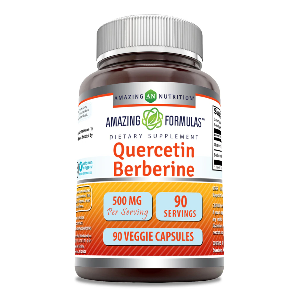Amazing Nutrition Amazing Formulas?Quercetin Berberine -- 500 mg - 90 Veggie Capsules