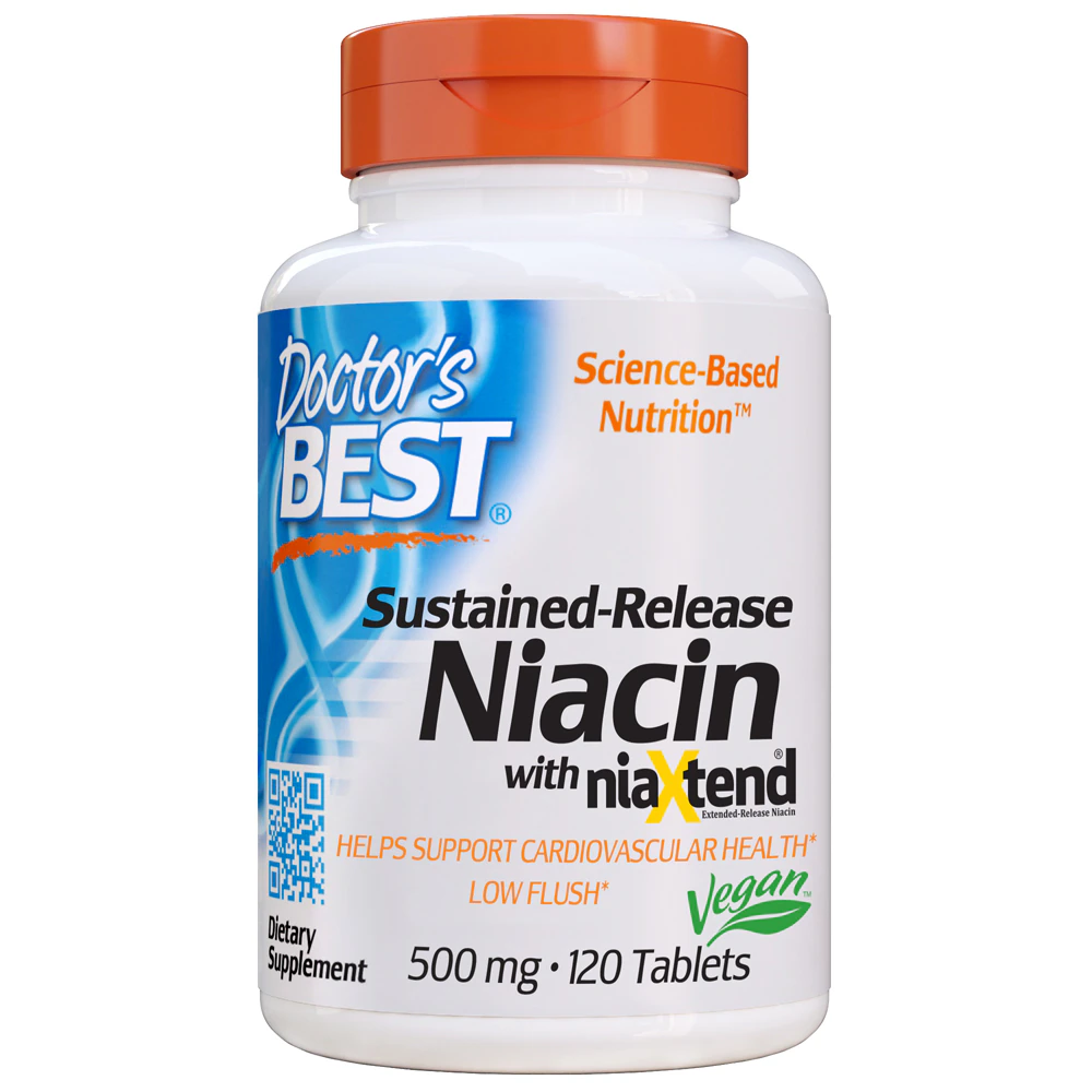 Doctor's Best Niacin Sustained-Release with niaXtend? -- 500 mg - 120 Tablets