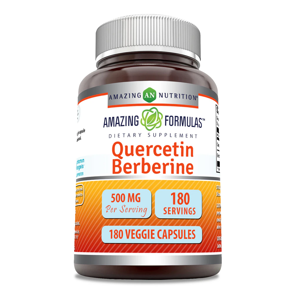 Amazing Nutrition Amazing Formulas?Quercetin Berberine -- 500 mg - 180 Veggie Capsules