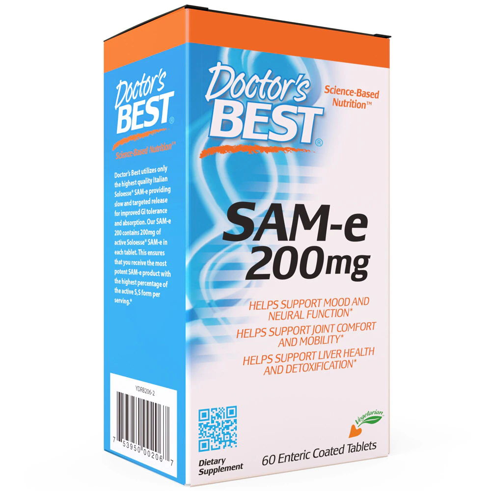 Doctor's Best SAM-e -- 200 mg - 60 Enteric Coated Tabs