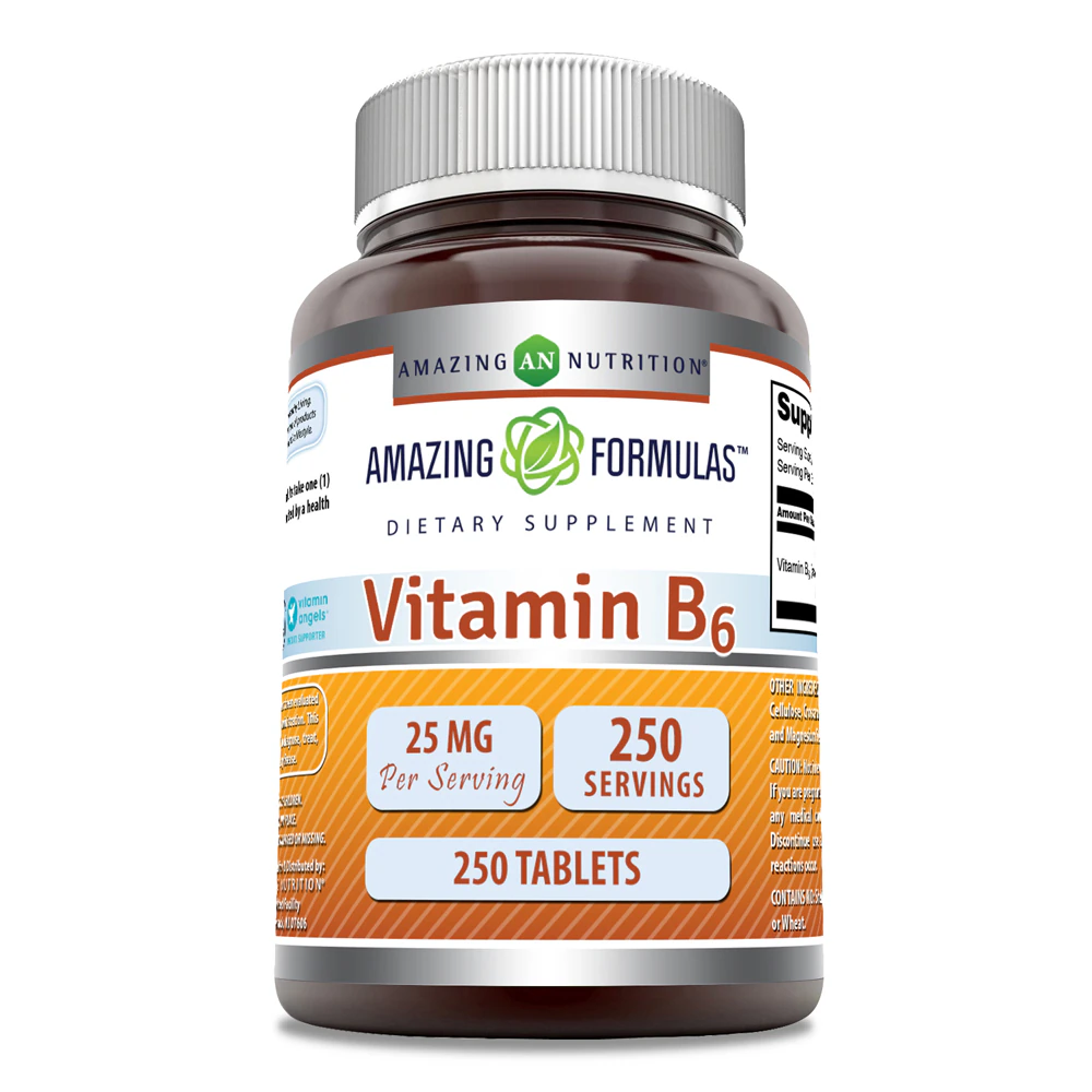 Amazing Nutrition Amazing Formulas Vitamin B6 -- 25 mg - 250 Tablets
