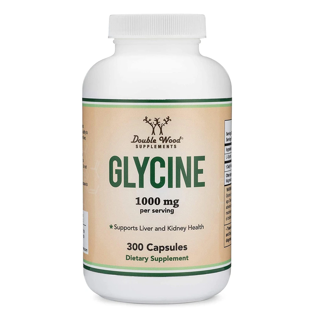Double Wood Supplements Glycine -- 1000 mg - 300 Capsules
