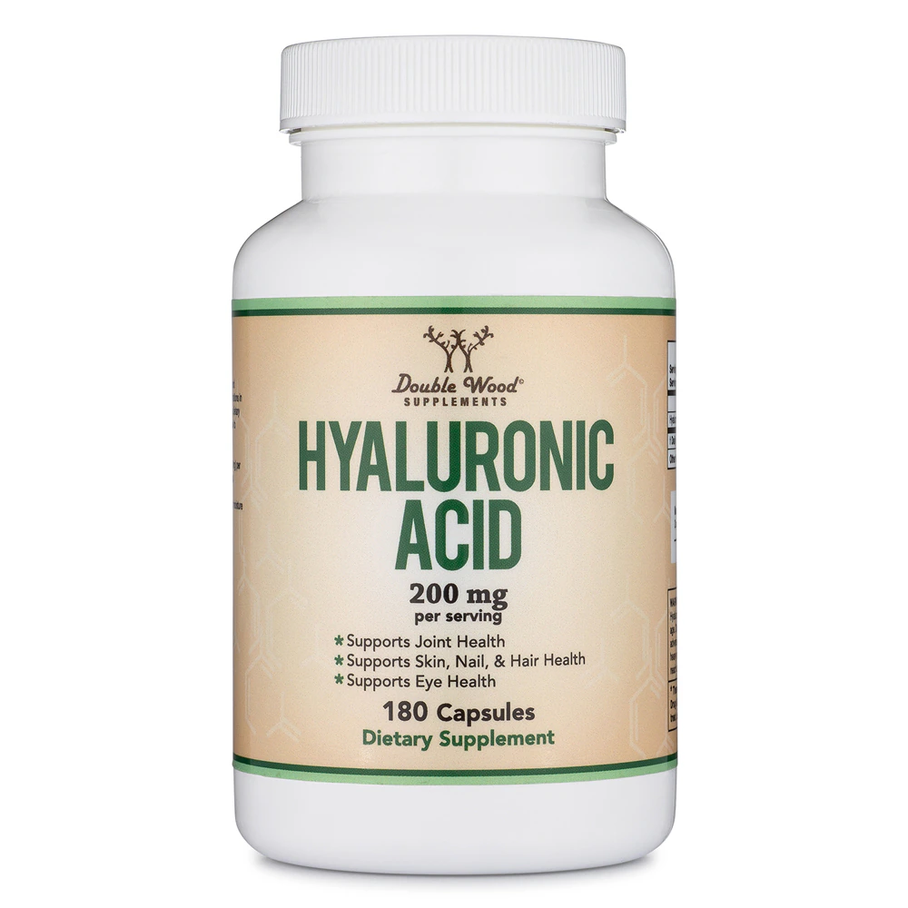 Double Wood Supplements Hyaluronic Acid -- 200 mg - 180 Capsules