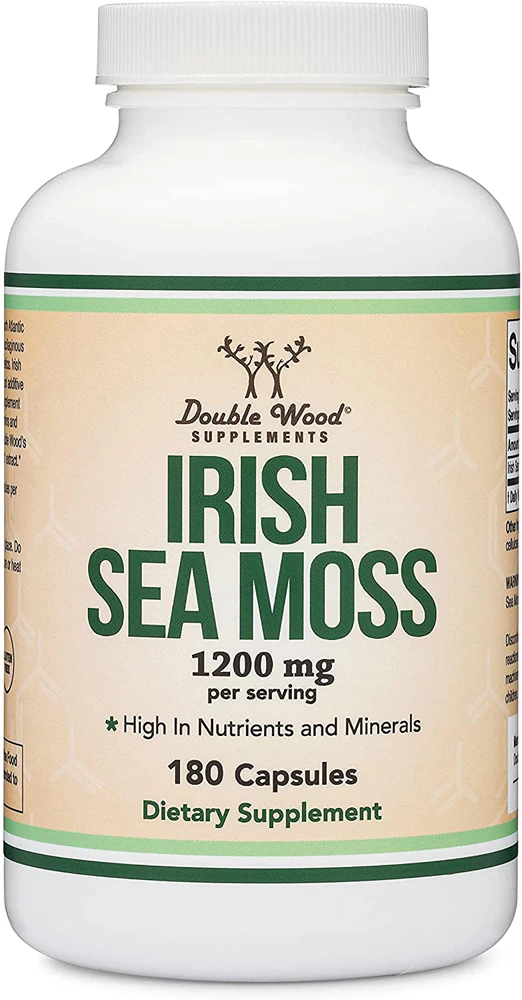 Double Wood Supplements Irish Sea Moss -- 1200 mg - 180 Capsules