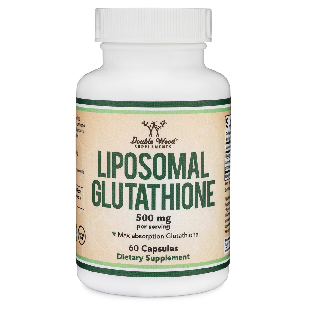 Double Wood Supplements Liposomal Glutathione -- 500 mg - 60 Capsules