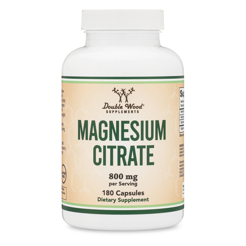 Double Wood Supplements Magnesium Citrate -- 800 mg - 180 Capsules