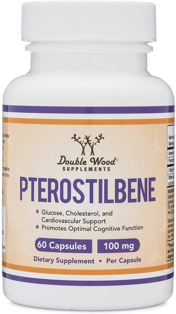 Double Wood Supplements Pterostilbene -- 100 mg - 60 Capsules