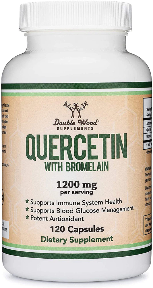 Double Wood Supplements Quercetin with Bromelain -- 1200 mg - 120 Capsules