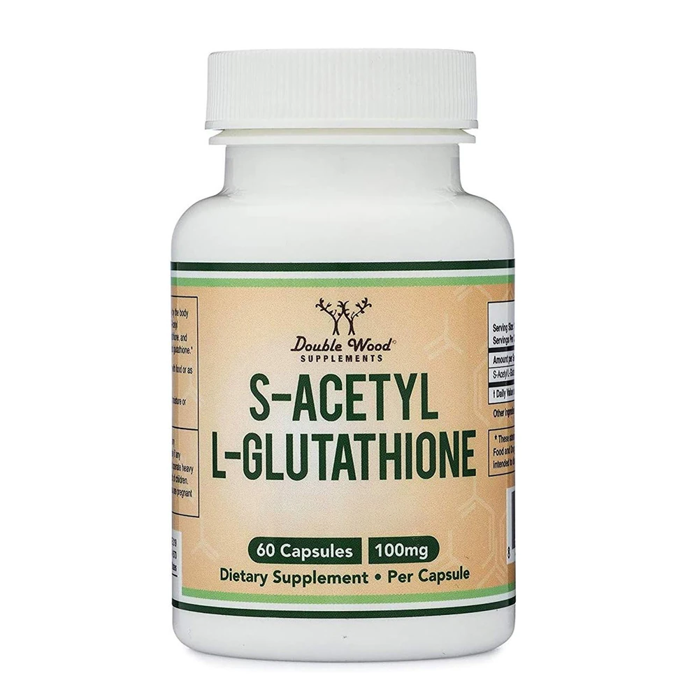 Double Wood Supplements S-Acetyl Glutathione -- 100 mg - 60 Capsules