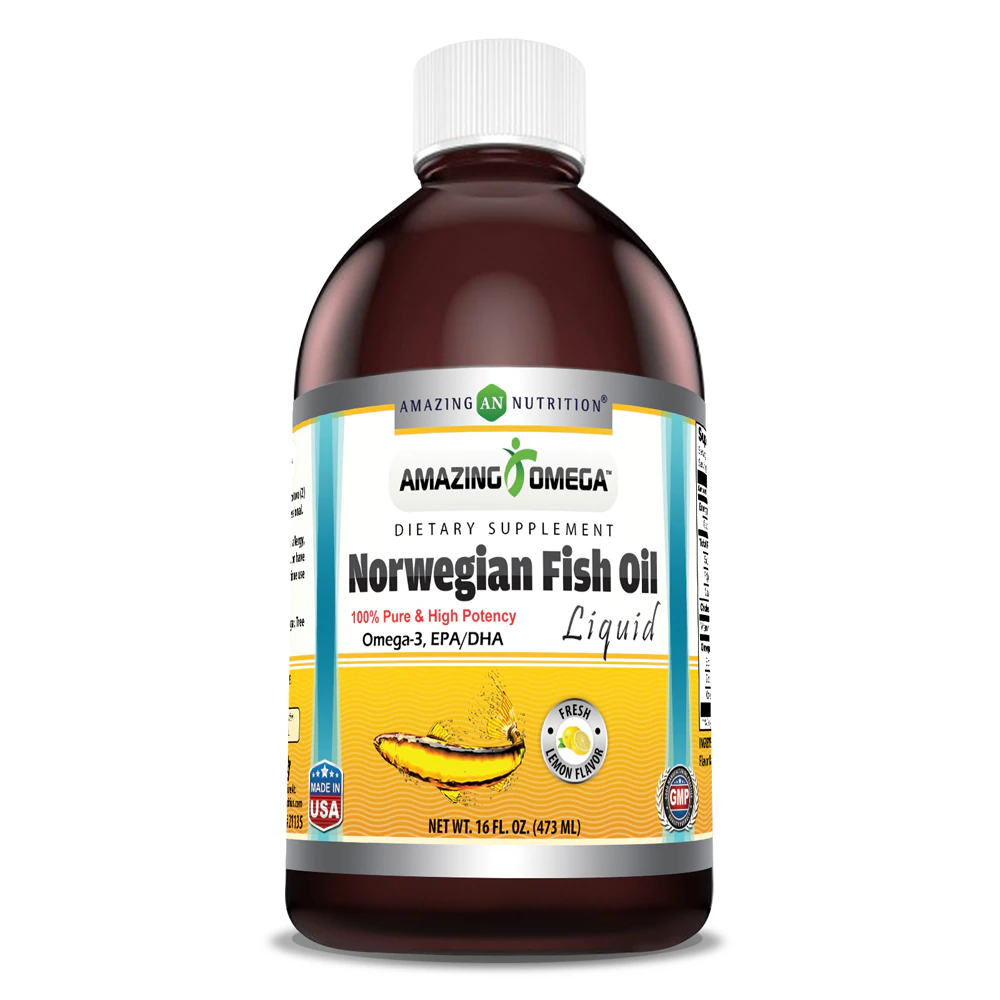 Amazing Nutrition Amazing Omega - Norwegian Fish Oil Fresh Lemon -- 16 oz
