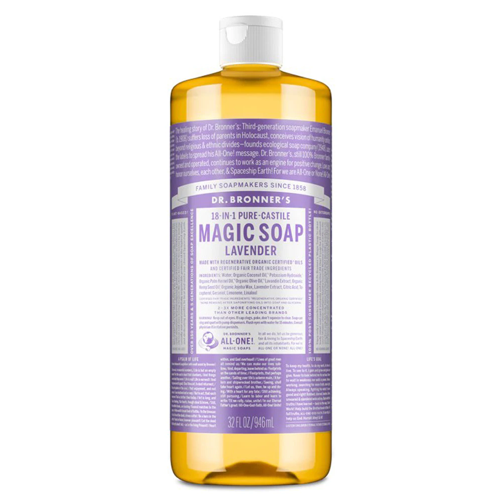 Dr. Bronner's 18-IN-1 Pure-Castile Magic Soap Lavender -- 32 fl oz