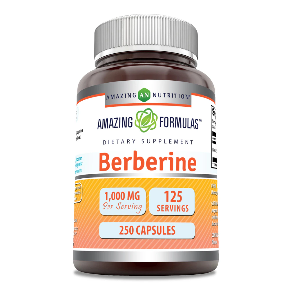Amazing Nutrition Berberine -- 1000 mg - 250 Capsules