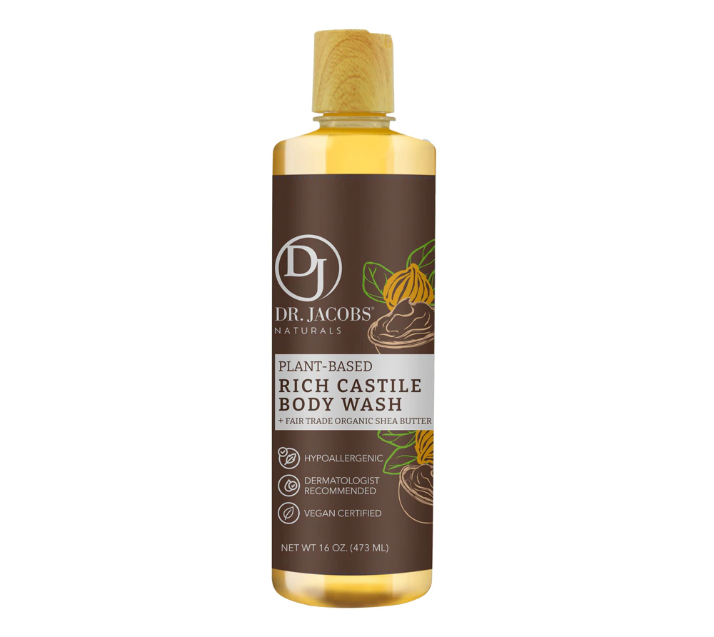 Dr. Jacobs Naturals Rich Castile Body Wash + Fair Trade Organic Shea Butter -- 16 fl oz