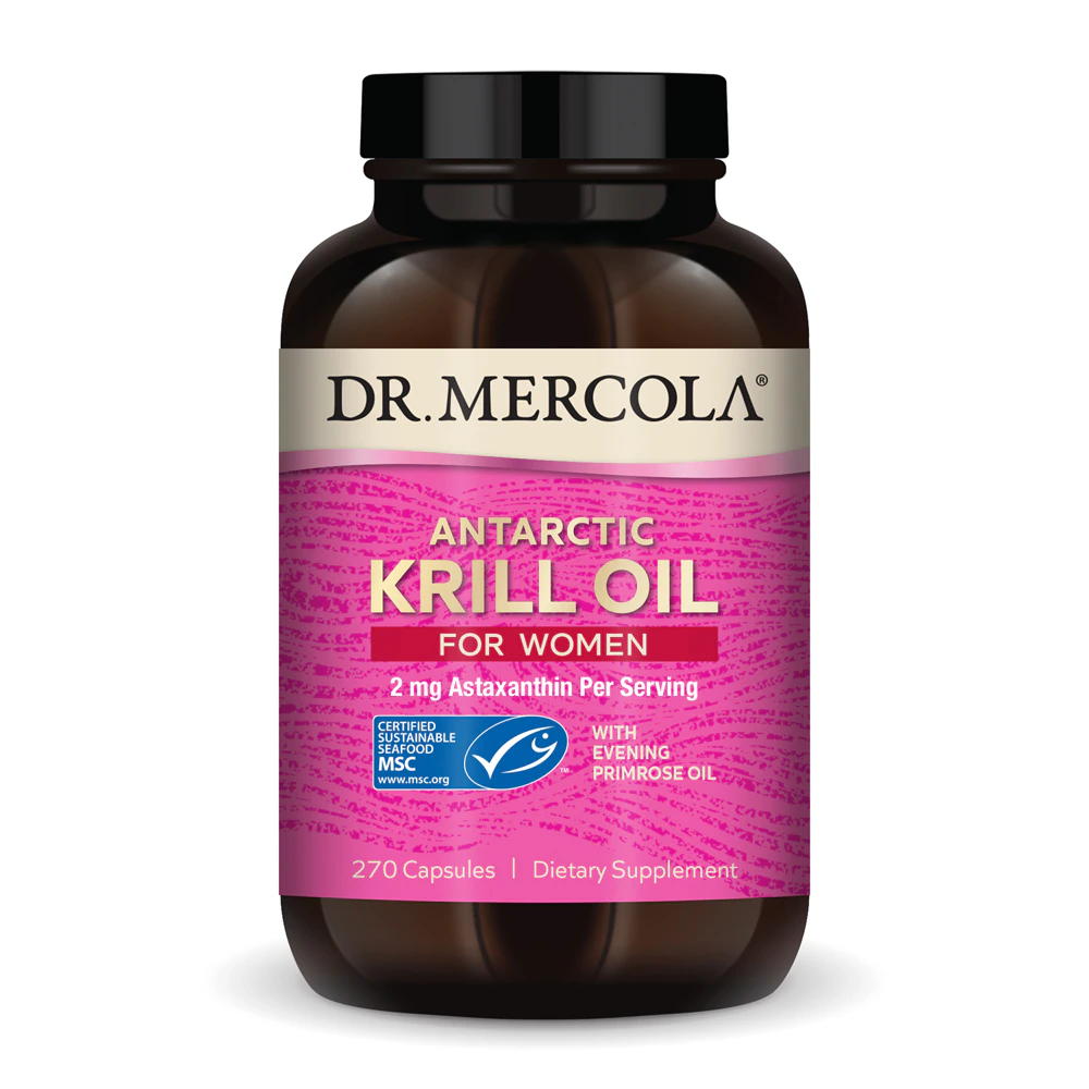 Dr. Mercola Antarctic Krill Oil for Women with Evening Primrose Oil -- 270 Capsules