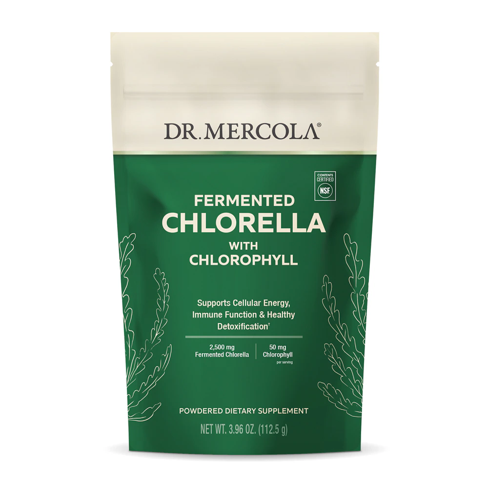 Dr. Mercola Fermented Chlorella with Chlorophyll Powder -- 3.96 oz