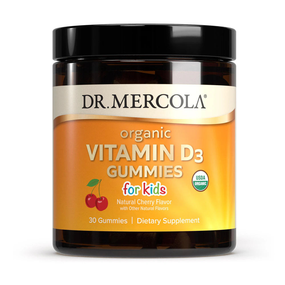 Dr. Mercola Organic Vitamin D3 Gummies for Kids Natural Cherry -- 30 Gummies
