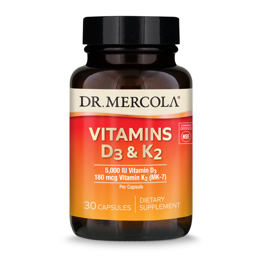 Dr. Mercola Vitamins D3 & K2 -- 30 Capsules