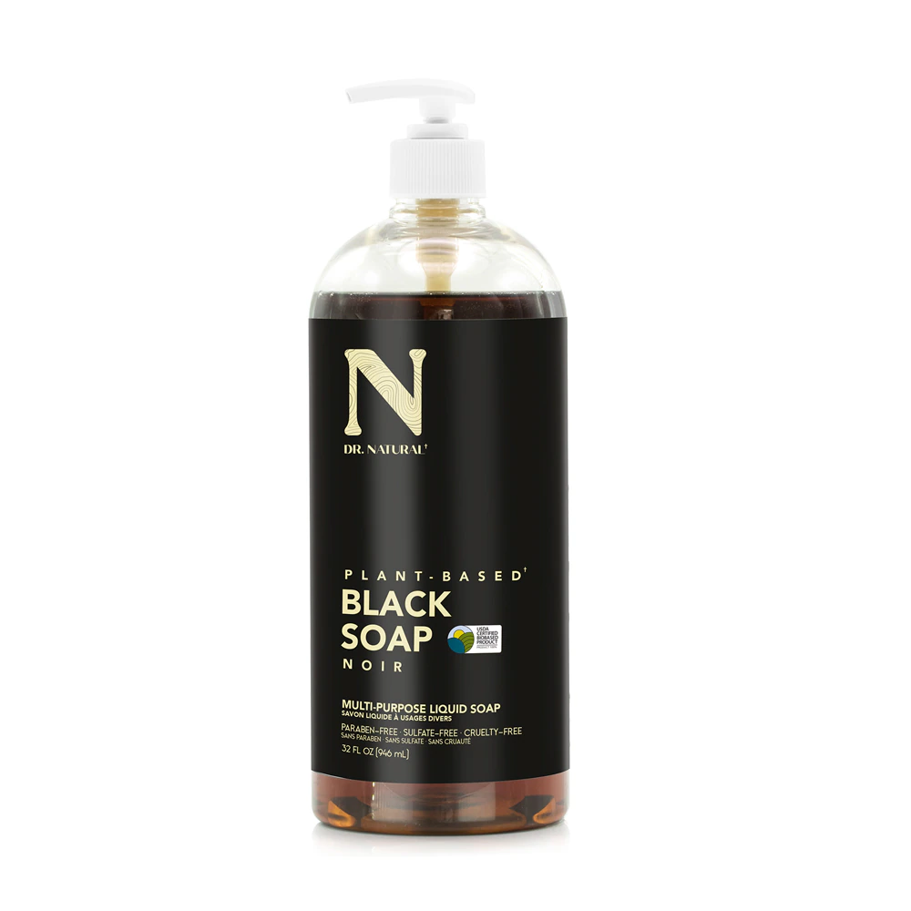 Dr. Natural Liquid Black Soap -- 32 fl oz