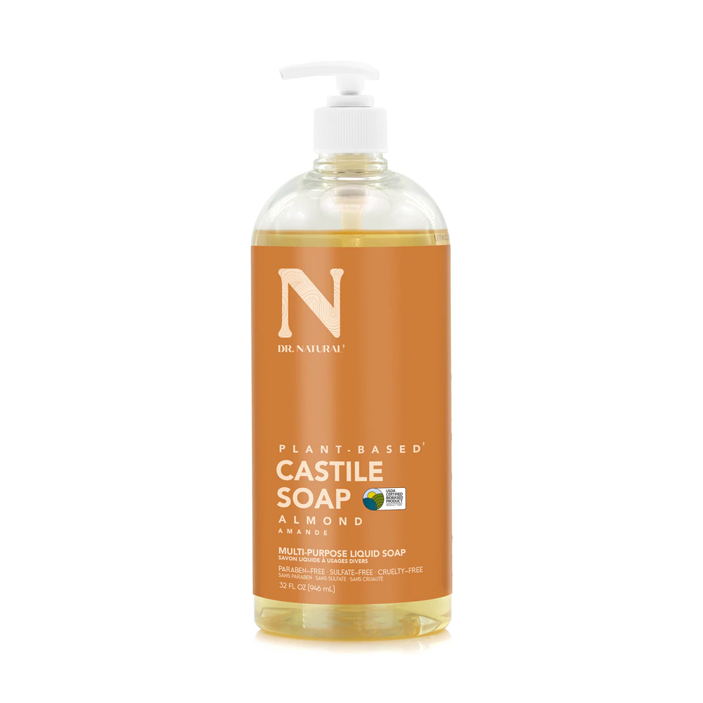 Dr. Natural Pure Castile Liquid Soap - Almond -- 32 fl oz