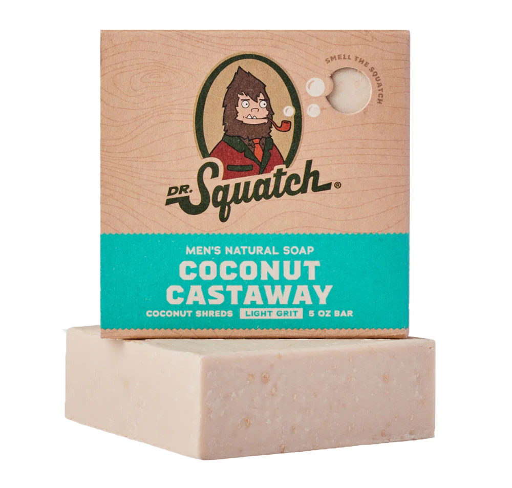 Dr. Squatch Men's Natural Bar Soap Coconut Castaway -- 5 oz