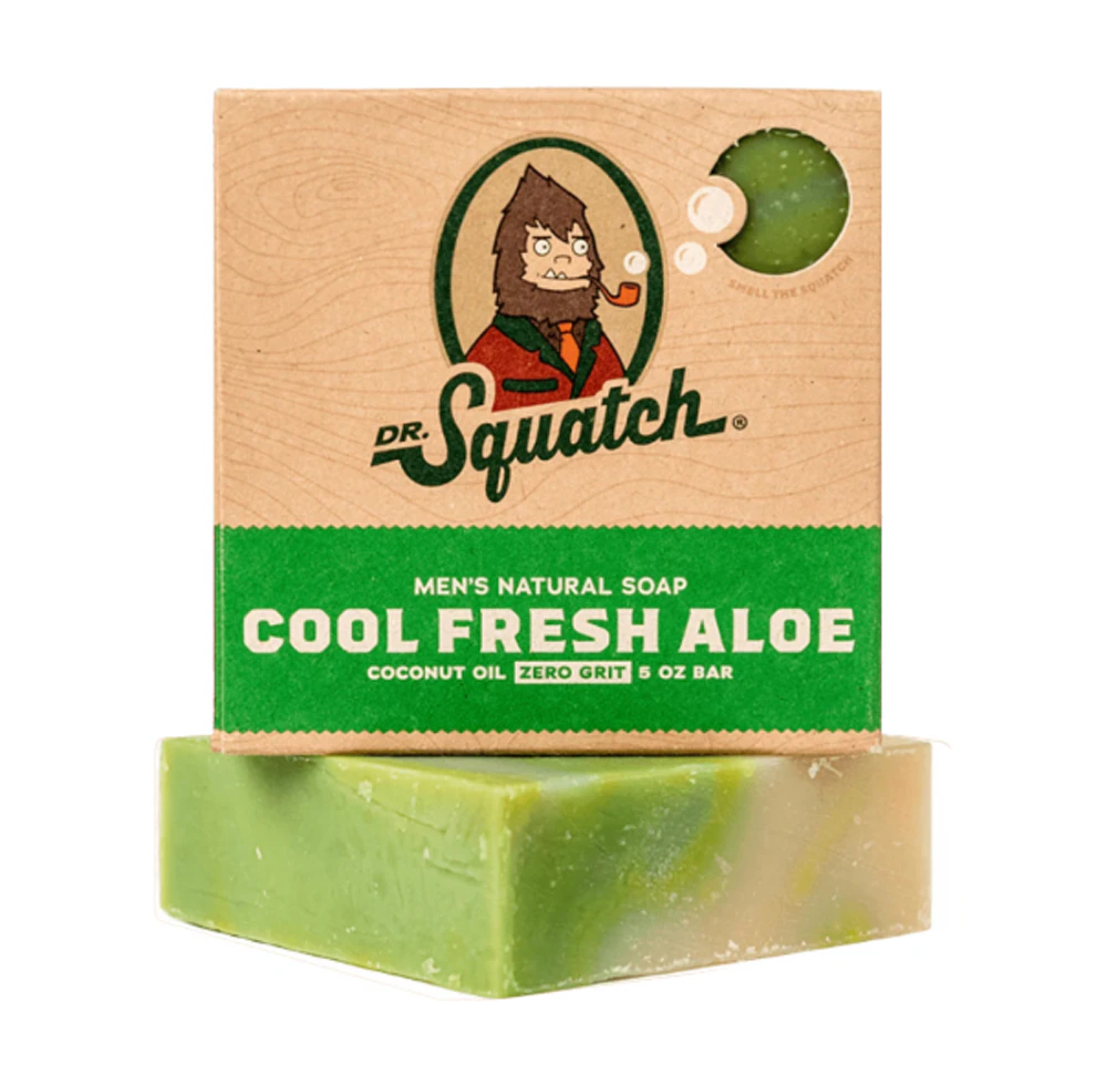 Dr. Squatch Men's Natural Bar Soap Cool Fresh Aloe -- 5 oz