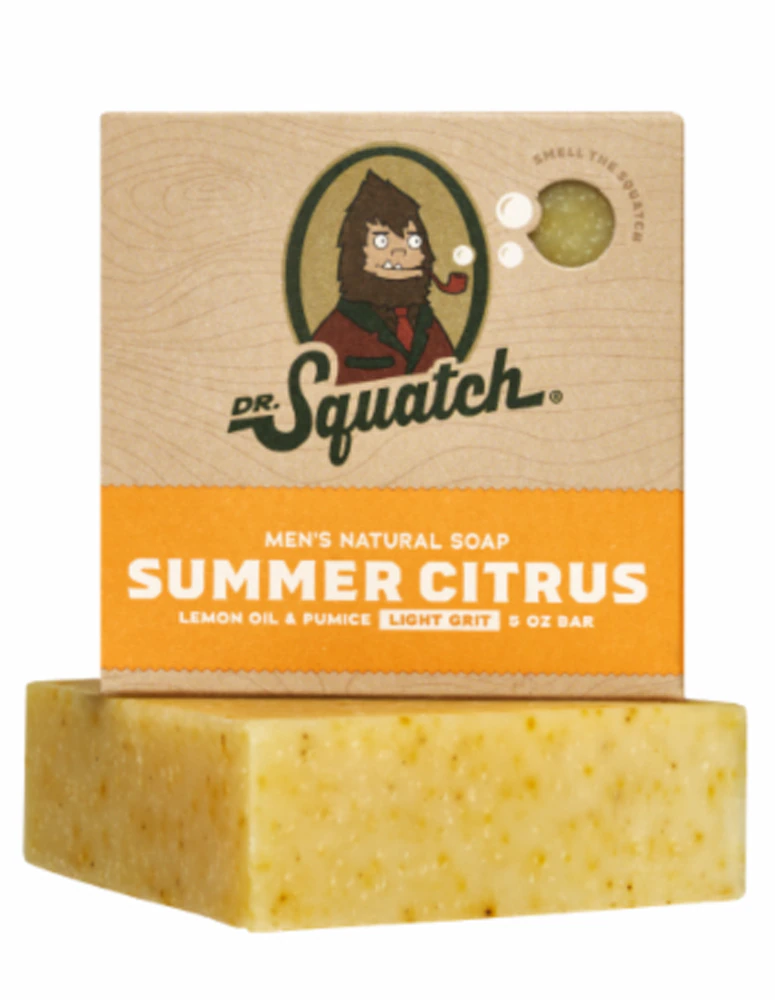 Dr. Squatch Men's Natural Bar Soap Summer Citrus -- 5 oz