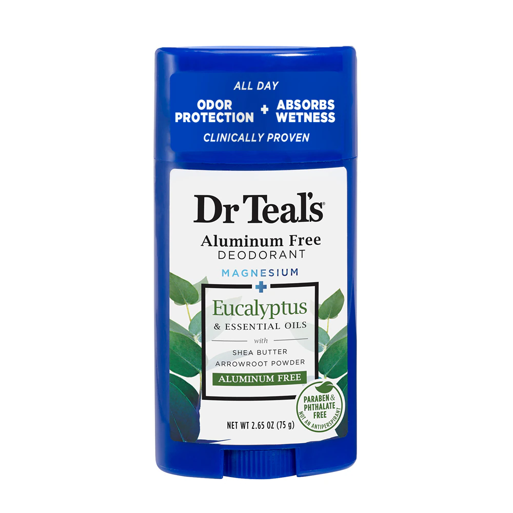 Dr Teal's Aluminum-Free Deodorant Eucalyptus Spearmint -- 2.65 oz