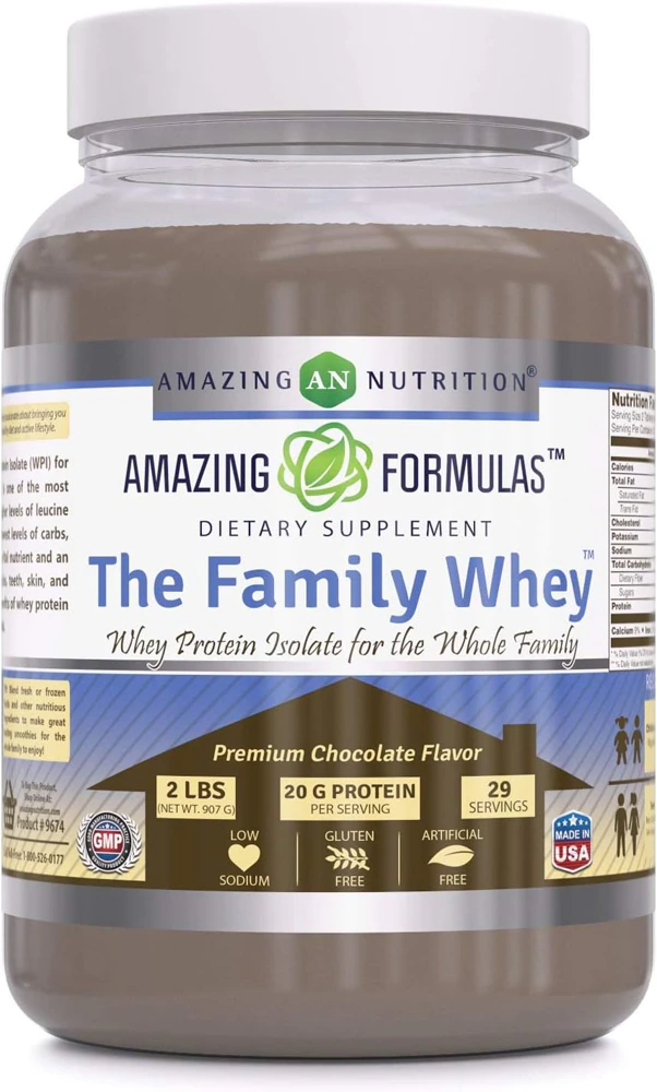 Amazing Nutrition The Family Whey Protein Isolate Chocolate -- 2 lbs