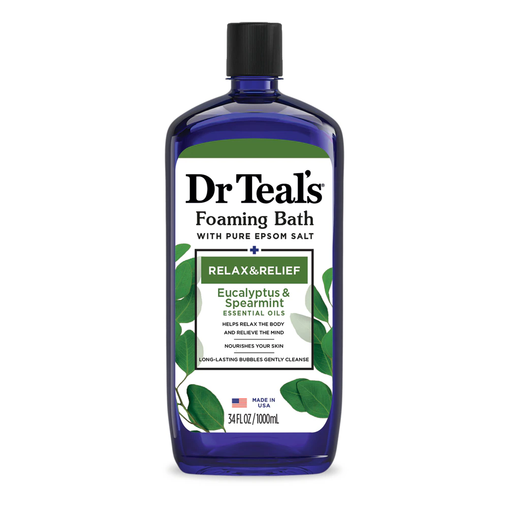 Dr Teal's Foaming Bath with Pure Epsom Salt- Relax & Relief Eucalyptus -- 34 fl oz