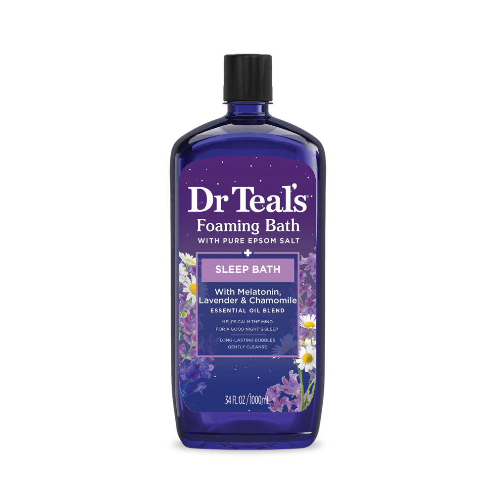 Dr Teal's Foaming Bath with Pure Epsom Salt - Sleep Bath Melatonin Lavender Chamomile -- 34 fl oz