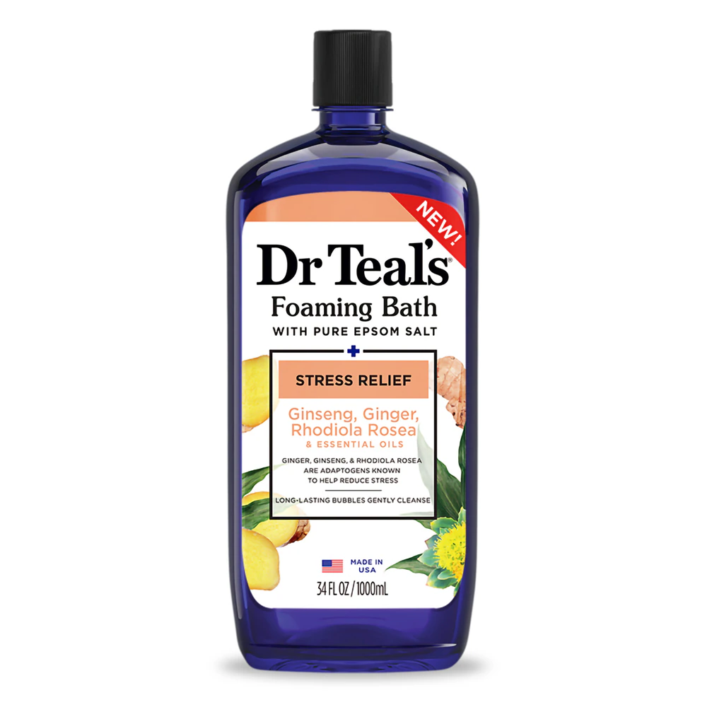 Dr Teal's Foaming Bath with Pure Epsom Salt - Stress Relief -- 34 fl oz