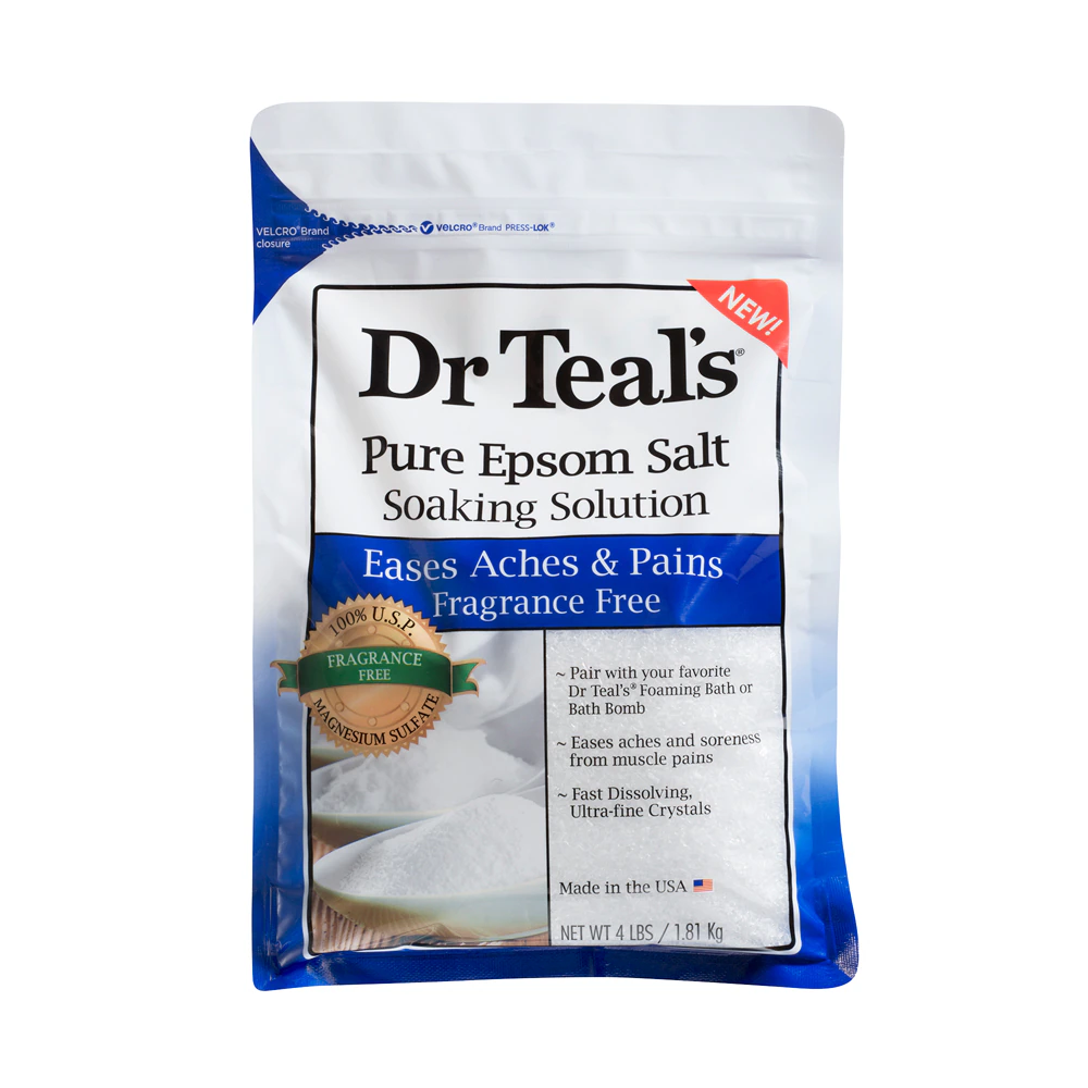 Dr Teal's Pure Epsom Salt Soaking Solution - Fragrance Free -- 4 lbs