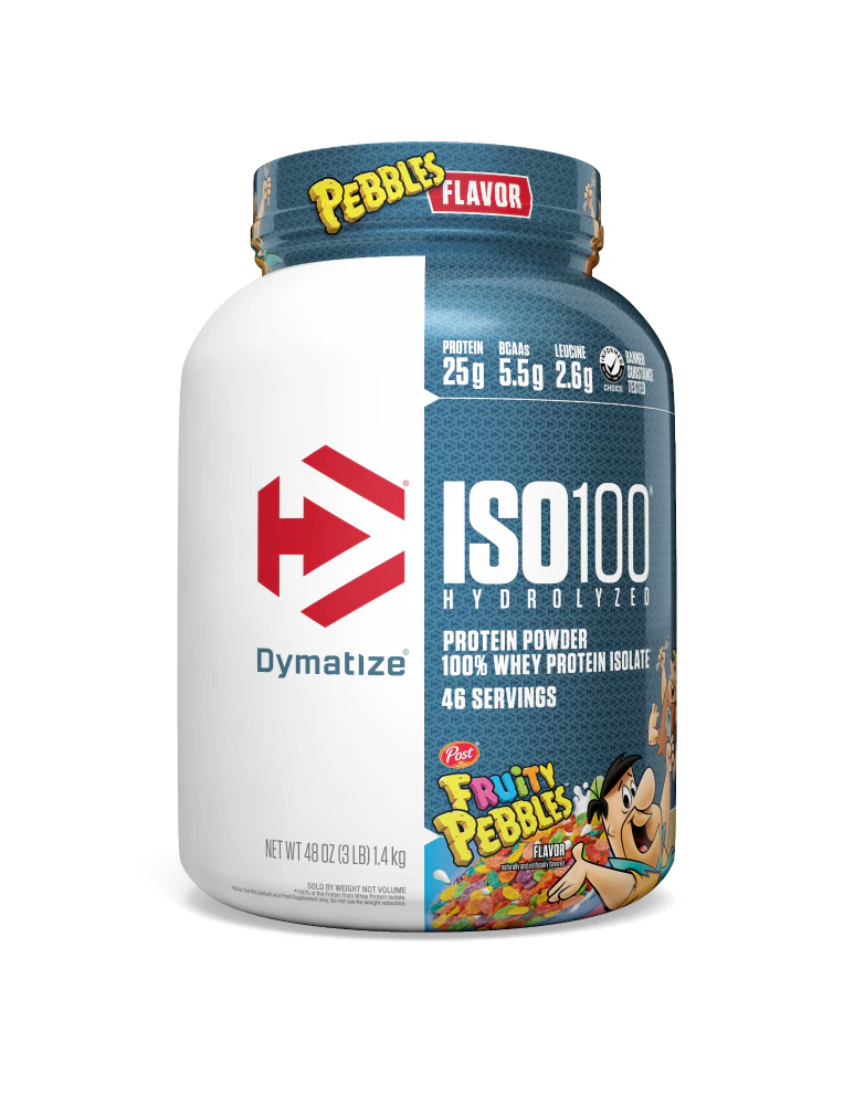 Dymatize ISO 100 Hydrolyzed Whey Protein Isolate Fruity Pebbles -- 3 lbs