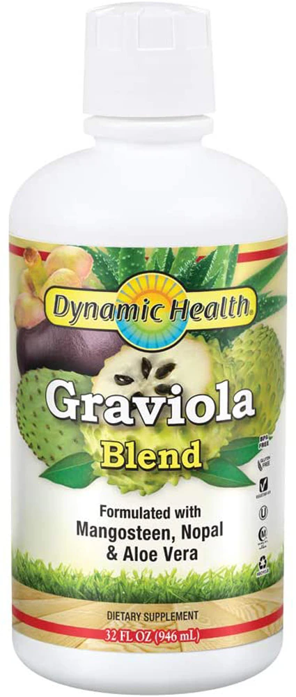 Dynamic Health Soursop Graviola Blend - Mangosteen Nopal and Aloe -- 32 fl oz