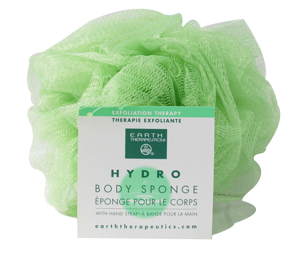 Earth Therapeutics Hydro Body Sponge with Hand Strap Light Green -- 1 Sponge
