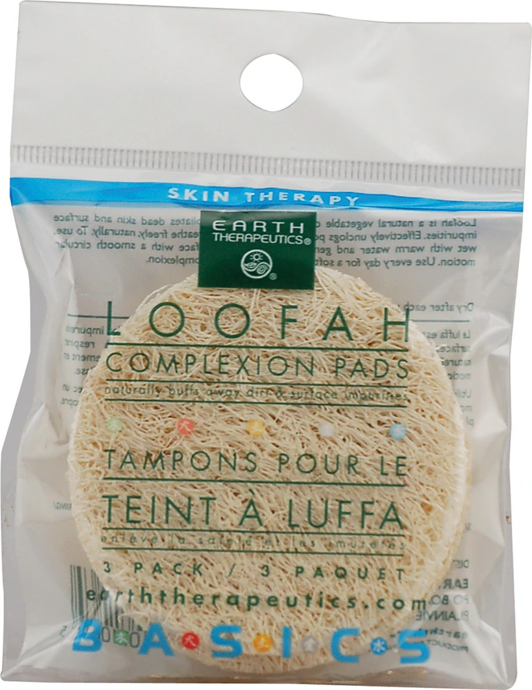 Earth Therapeutics Loofah Complexion Pads -- 3 Pads