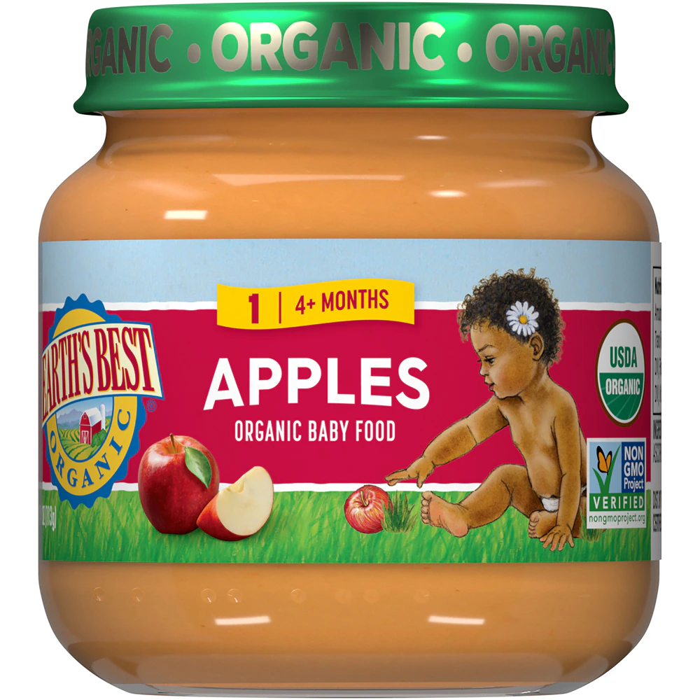 Earth's Best Organic Baby Food Puree 4+ Months Apples -- 4 oz