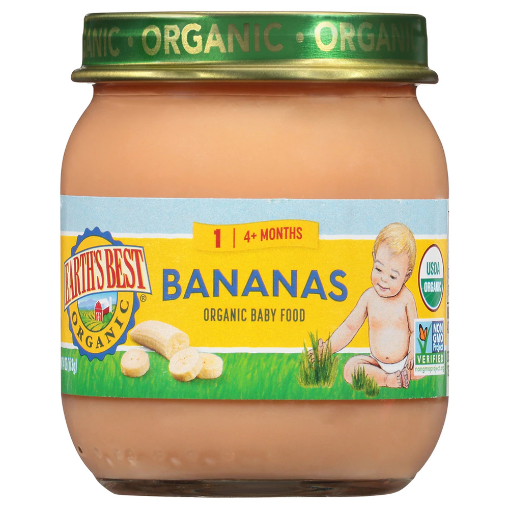Earth's Best Organic Baby Food Puree 4+ Months Banana -- 4 oz