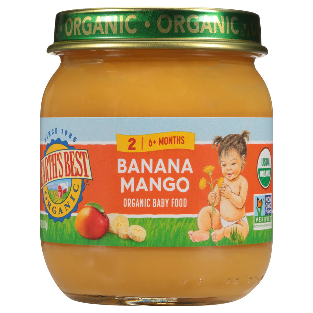 Earth's Best Organic Baby Food Puree 6+ Months Banana Mango -- 4 oz