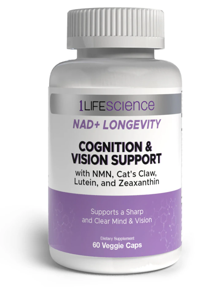 1Life Science NAD+ Longevity Cognition & Vision Support -- 60 Veggie Caps