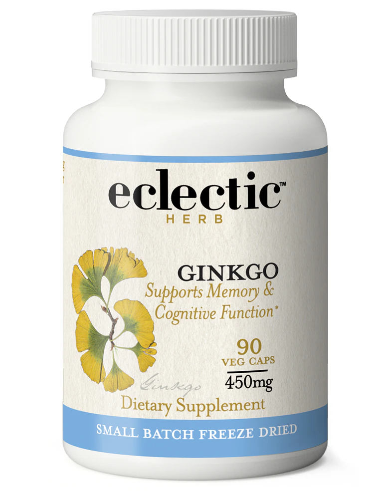 Eclectic Institute Ginkgo -- 450 mg - 90 Non-GMO Veg Caps