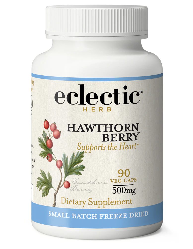 Eclectic Institute Hawthorn Berry -- 500 mg - 90 Non-GMO Veg Caps
