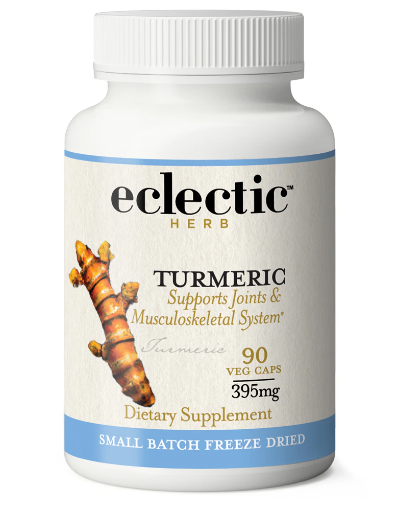 Eclectic Institute Raw Fresh Freeze-Dried Turmeric Dietary Supplement -- 395 mg - 90 VegCaps
