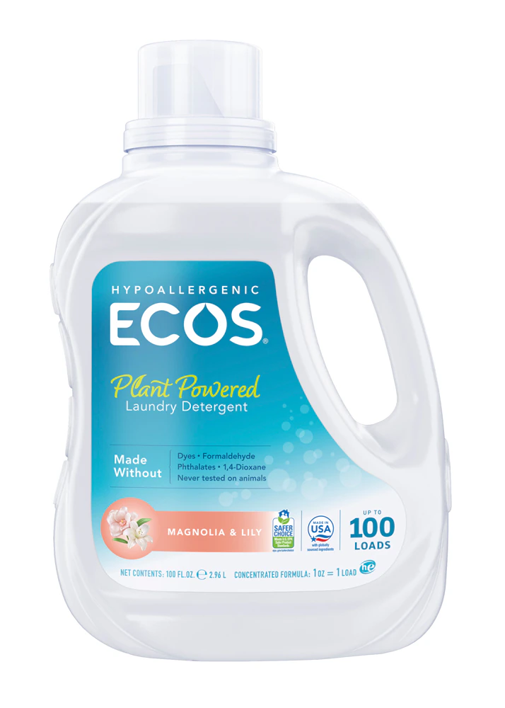 ECOS Hypoallergenic Laundry Liquid Detergent 100 Loads Magnolia & Lily -- 100 fl oz