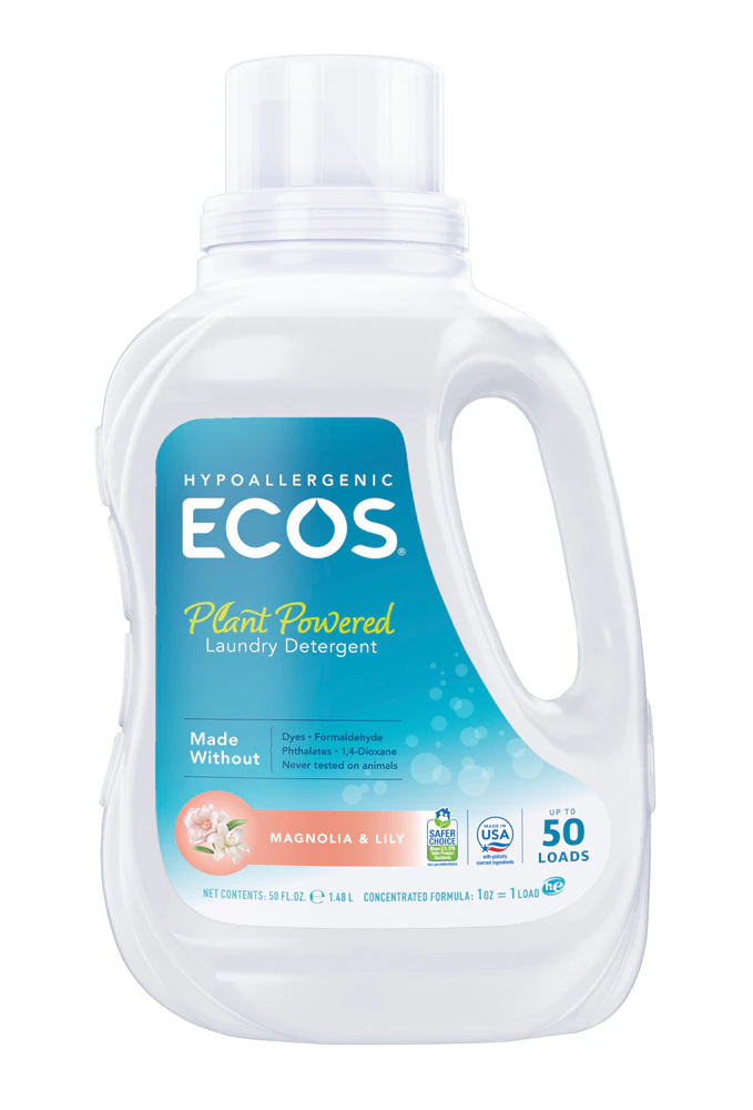 ECOS Hypoallergenic Laundry Liquid Detergent 50 Loads Magnolia & Lily -- 50 fl oz