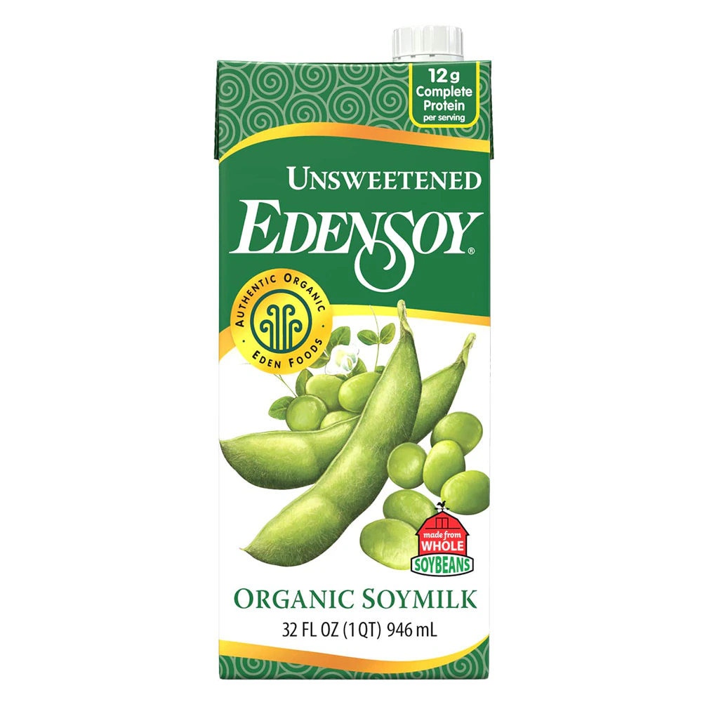 Eden Foods Organic EdenSoy Soymilk Dairy Free Unsweetened -- 32 fl oz