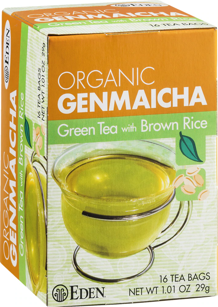 Eden Foods Organic Genmaicha Green Tea and Roasted Brown Rice -- 16 Tea Bags
